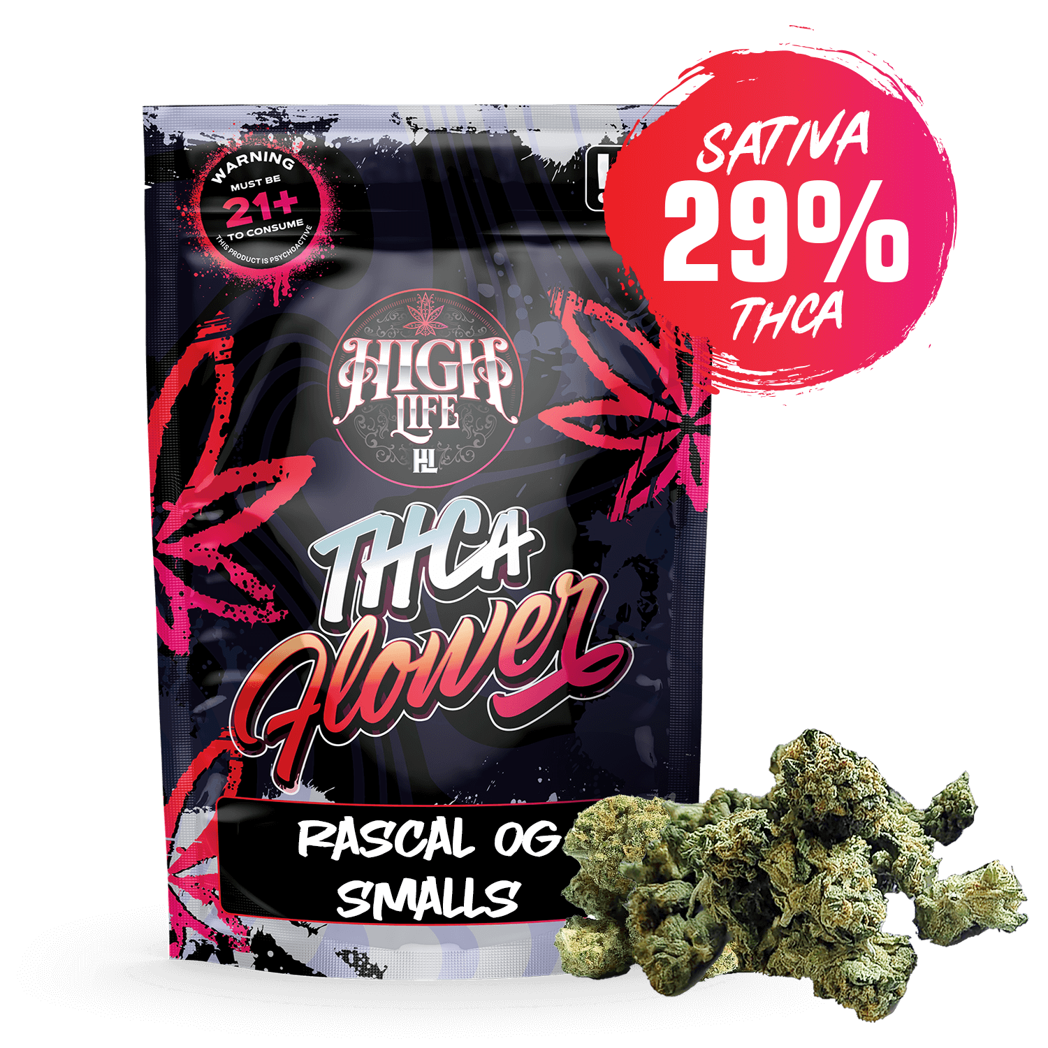 THCA Flower Smalls- Rascal OG | 1oz image 0