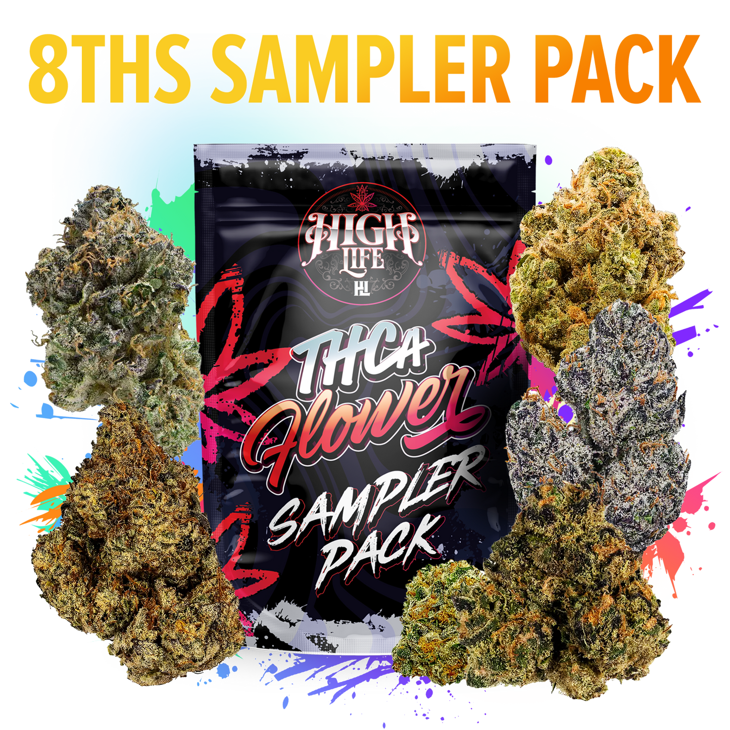 THCA 8ths Sampler Pack | 5 Strains