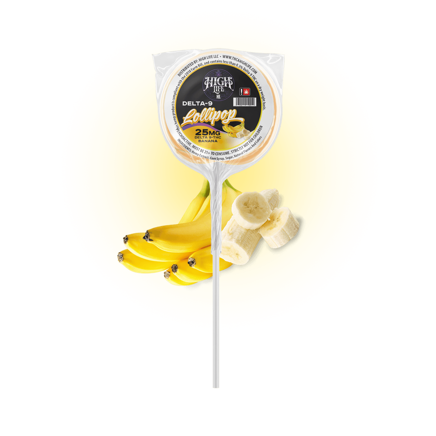 Delta 9 THC Lollipops | 25mg | Banana image 0