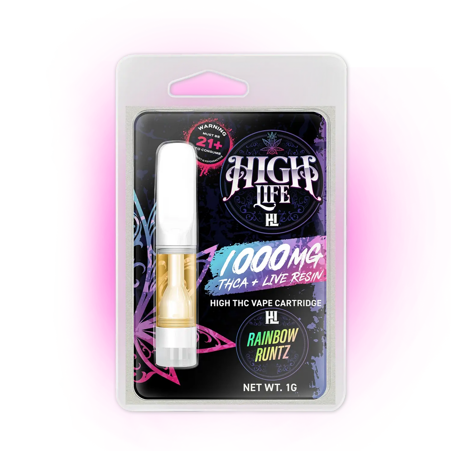 High Life THCa Cartridge 1G | 1000mg - Rainbow Runtz image