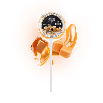 Delta 9 THC Lollipops | 25mg | Butterscotch image 0