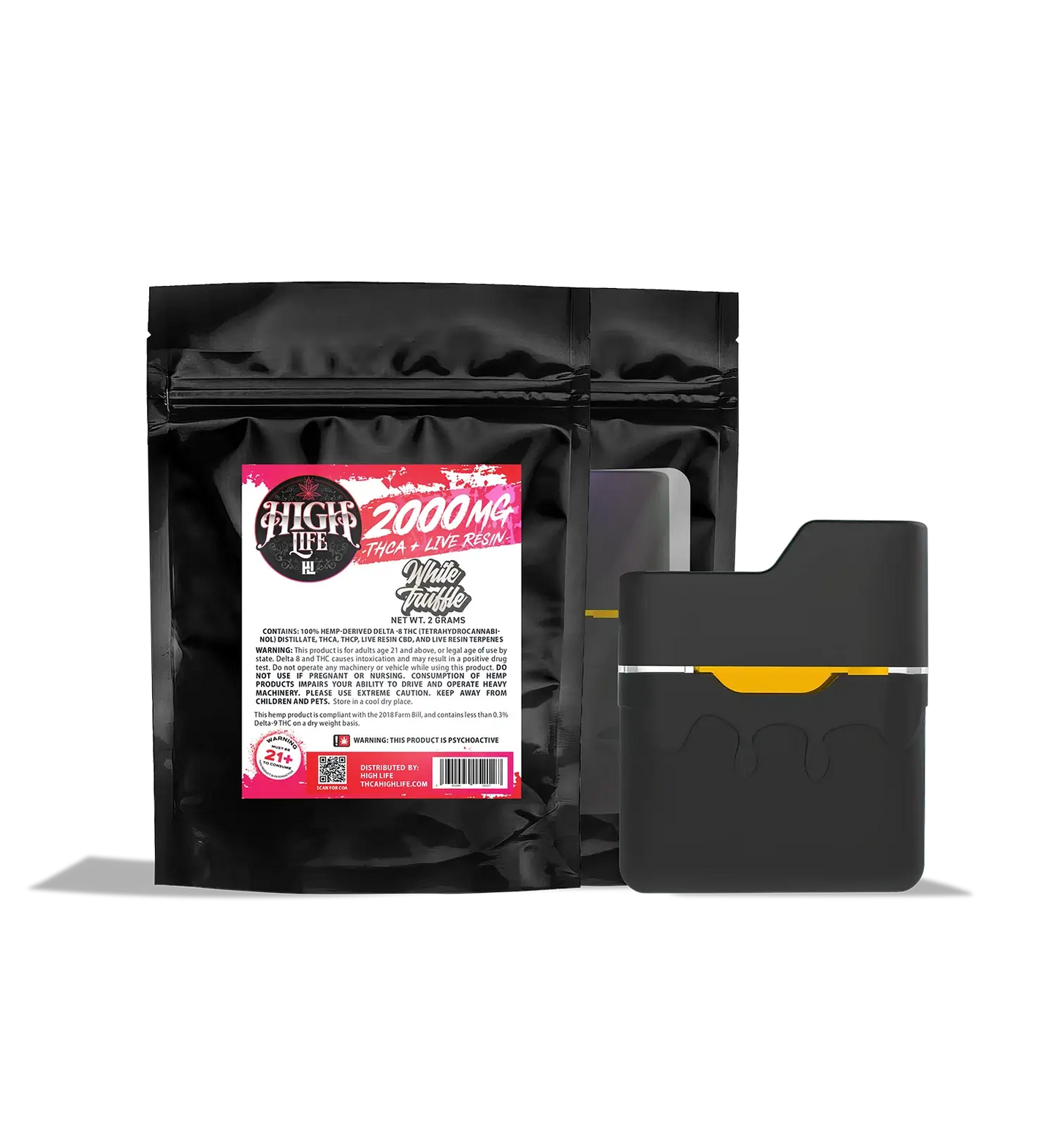 High Life THCA Cartridge 2G | 2000mg - White Truffle image
