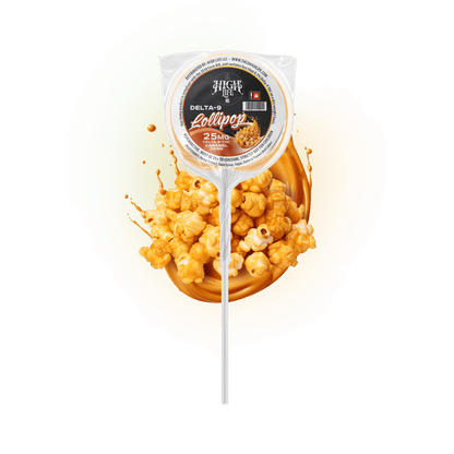 Delta 9 THC Lollipops | 25mg | Caramel Corn image 0