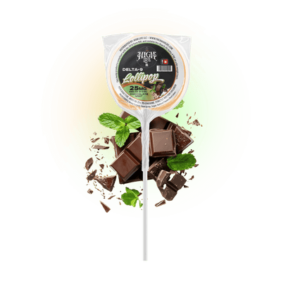 Delta 9 THC Lollipops | 25mg | Chocolate Mint image 0