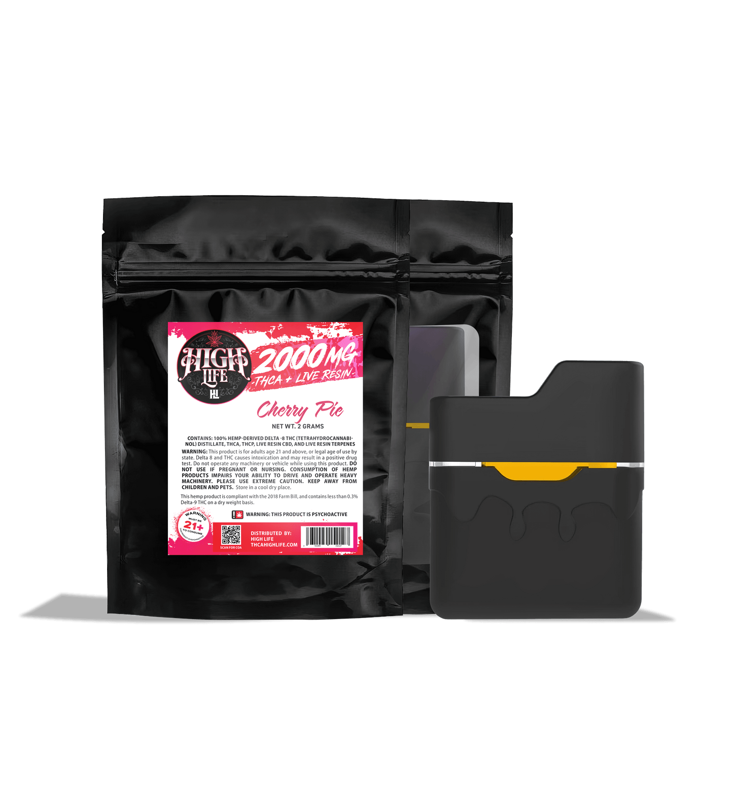 High Life THCA Cartridge 2G | 2000mg - Cherry Pie image