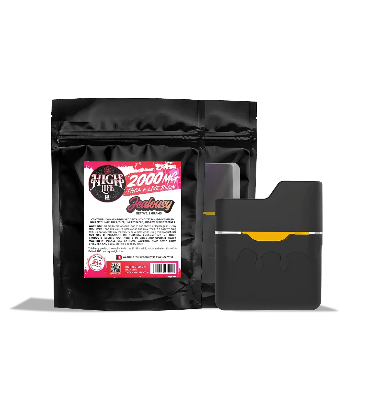 High Life THCA Cartridge 2G | 2000mg - Jealousy OG image