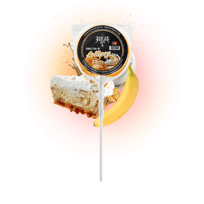 Delta 9 THC Lollipops | 25mg | Banana Cream Pie image 0