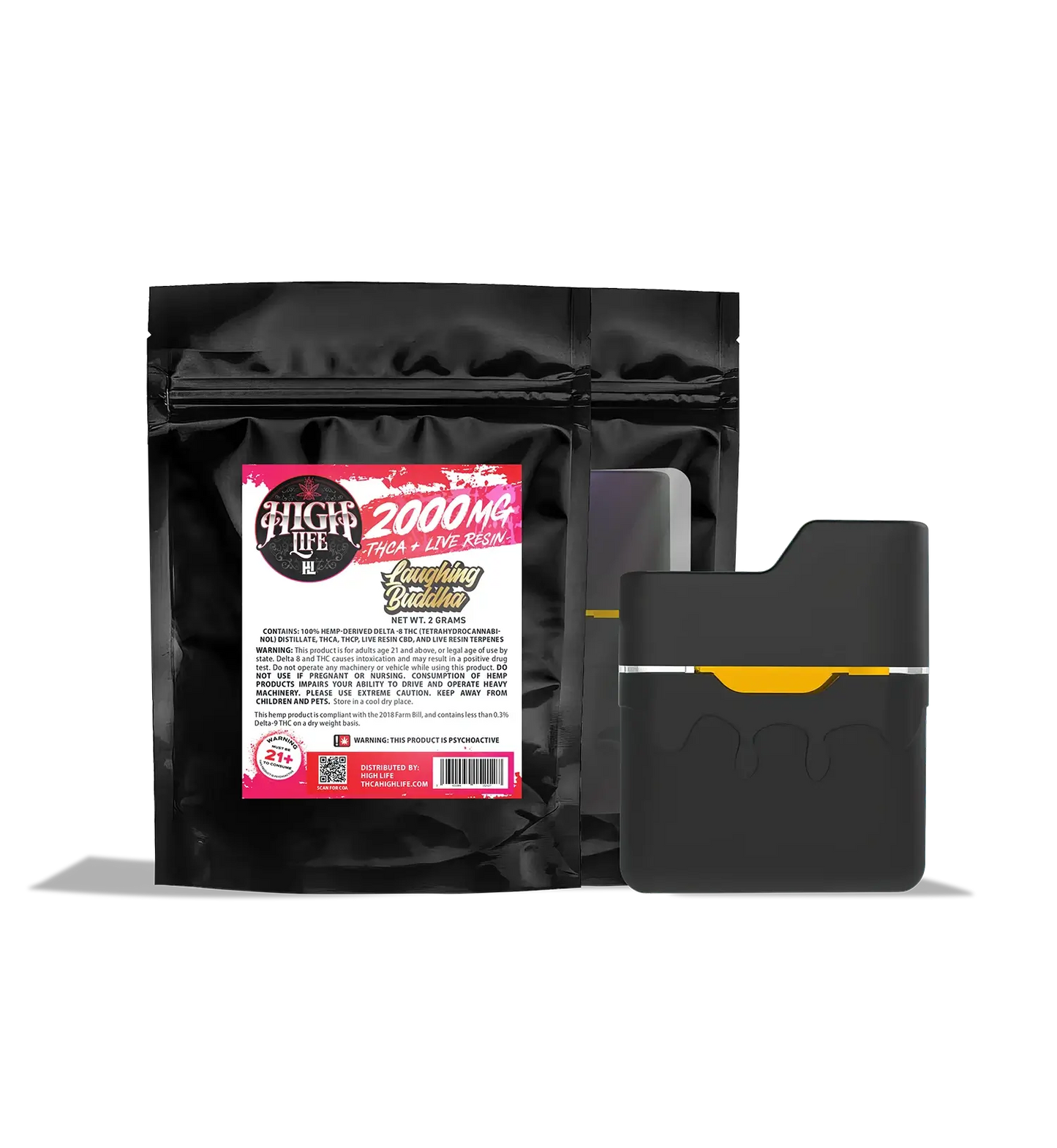 High Life THCA Cartridge 2G | 2000mg - Laughing Buddha image