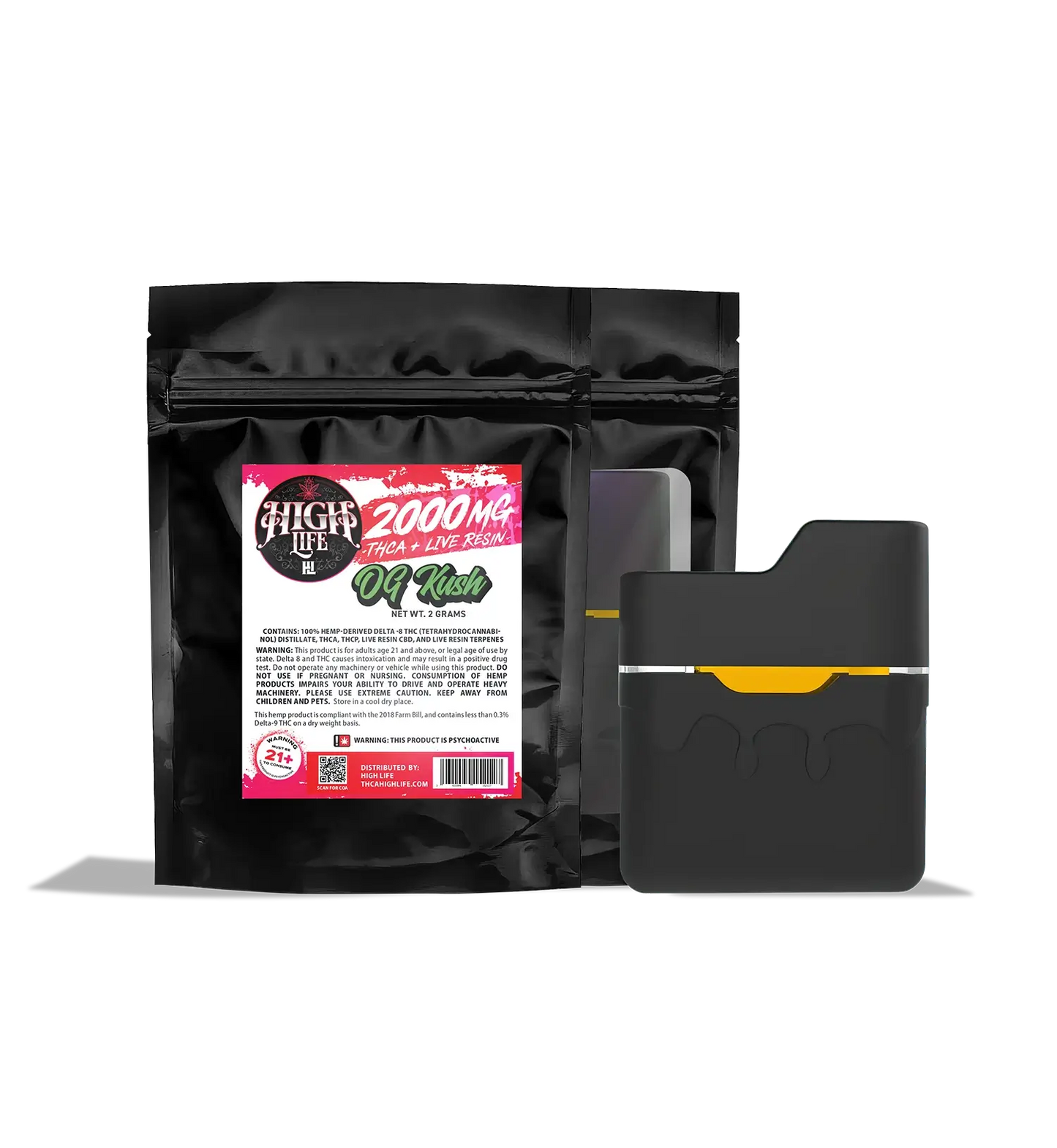 High Life THCA Cartridge 2G | 2000mg - OG Kush image